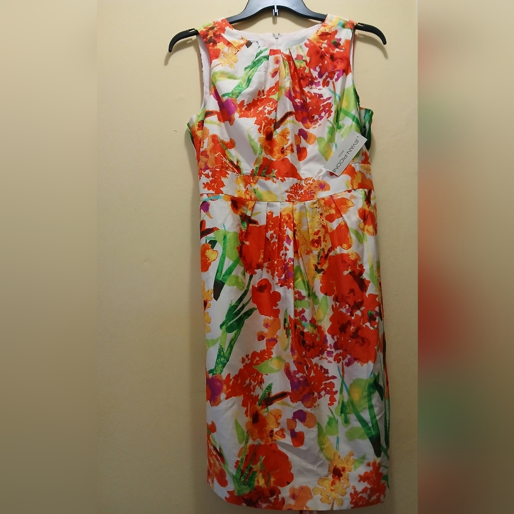 Evan Picone Floral Sleveless Midi Dress